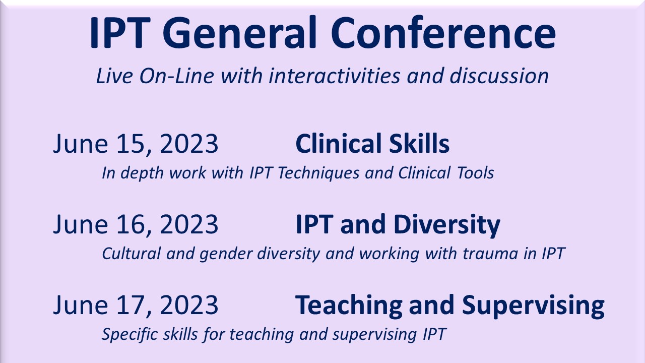 IPT General Clinical Conference 2023 IPT Institute